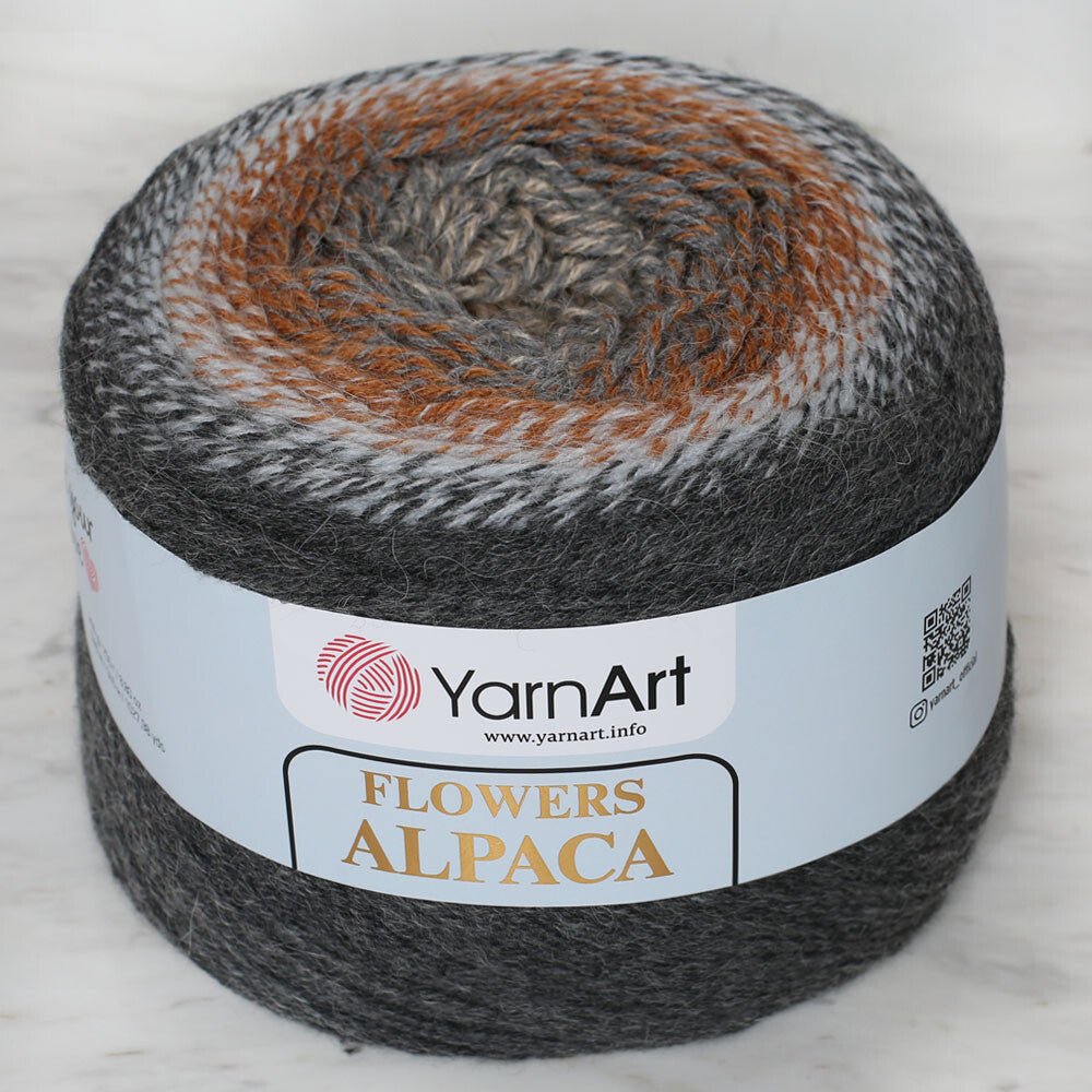 Yarnart Flowers Alpaca 250 Gr Knitting Yarn, Variegated - 440