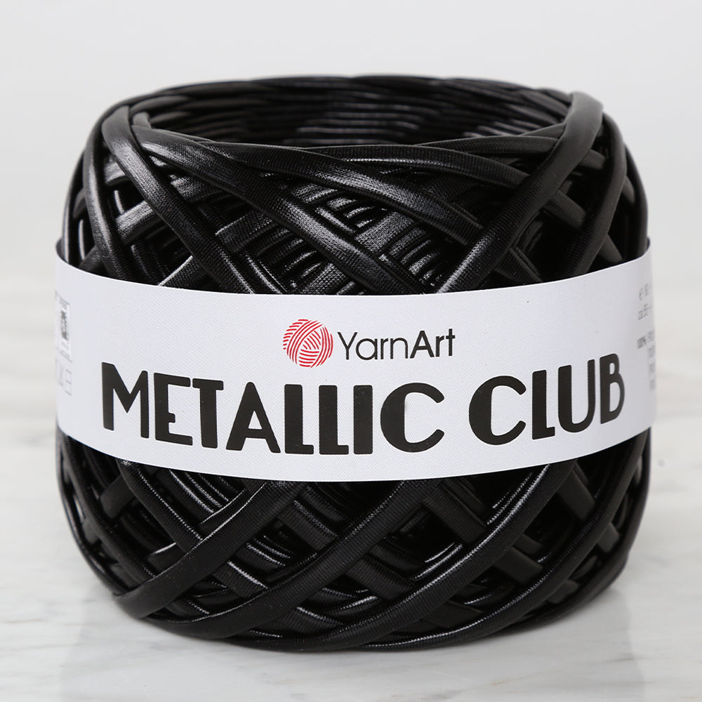 YARNART METALLIC CLUB Yarn, Black - 8120