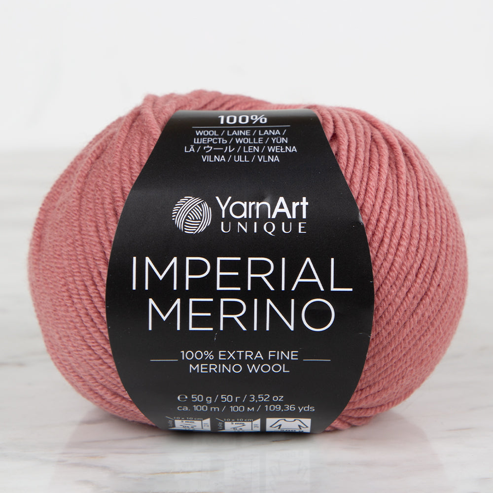 YarnArt IMPERIAL MERINO Knitting Yarn ,Dried rose 3315