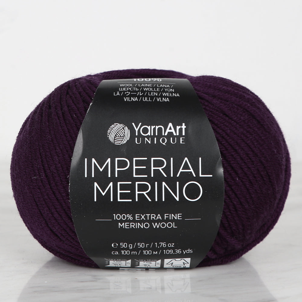 YarnArt IMPERIAL MERINO Knitting Yarn, Eggplant purple - 3320