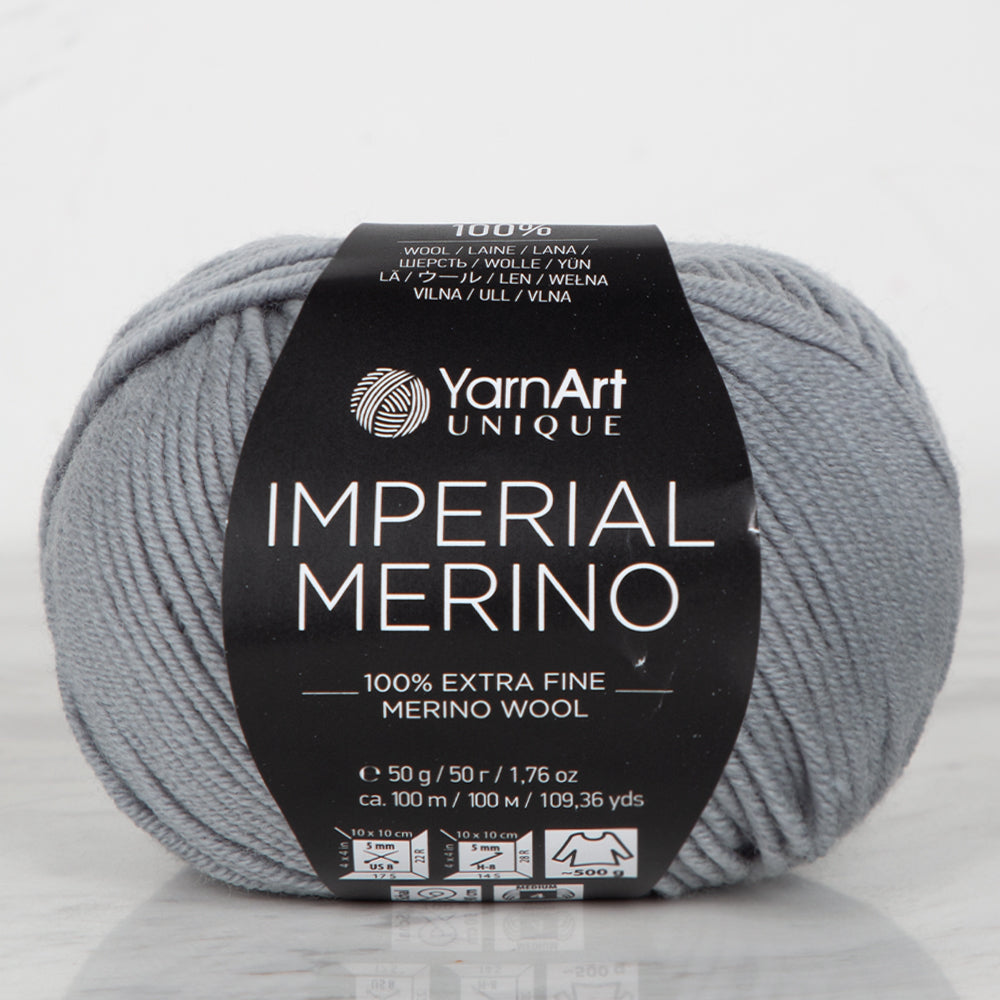 YarnArt IMPERIAL MERINO Knitting Yarn, Grey - 3337