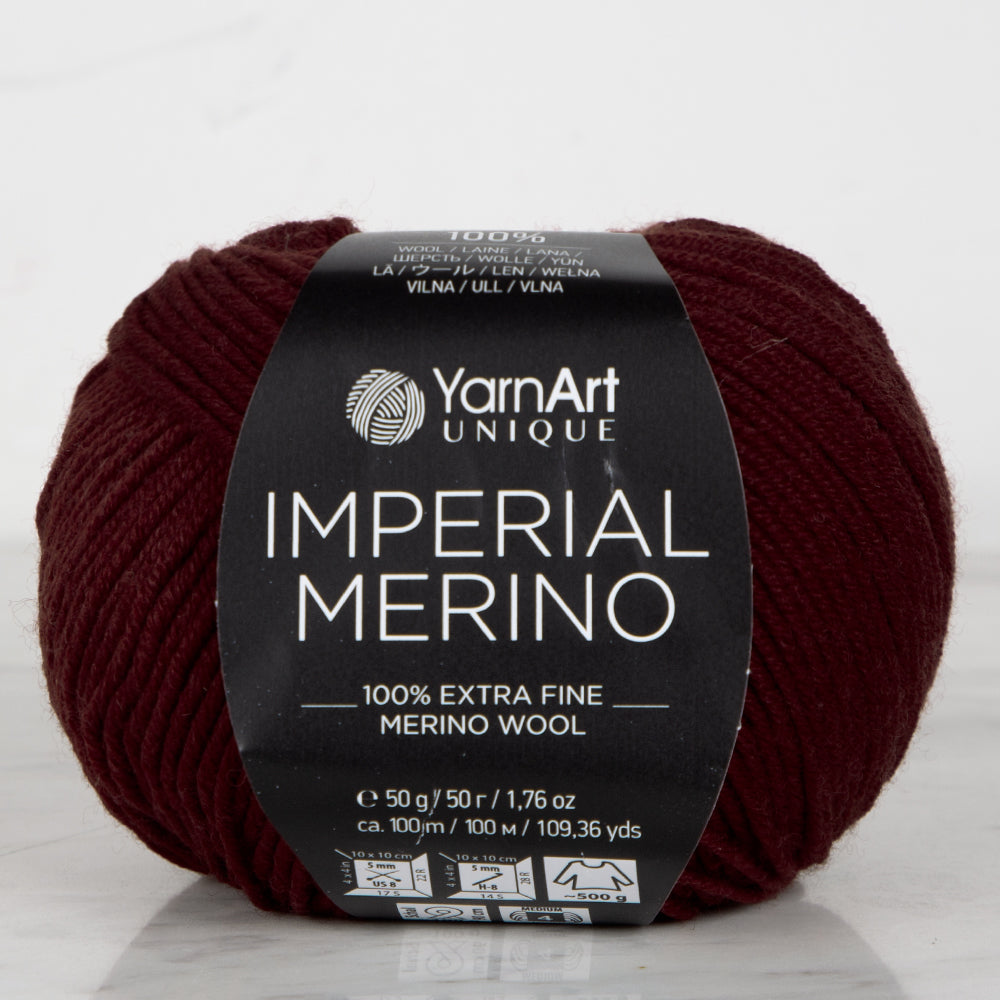YarnArt IMPERIAL MERINO Knitting Yarn, Maroon - 3344