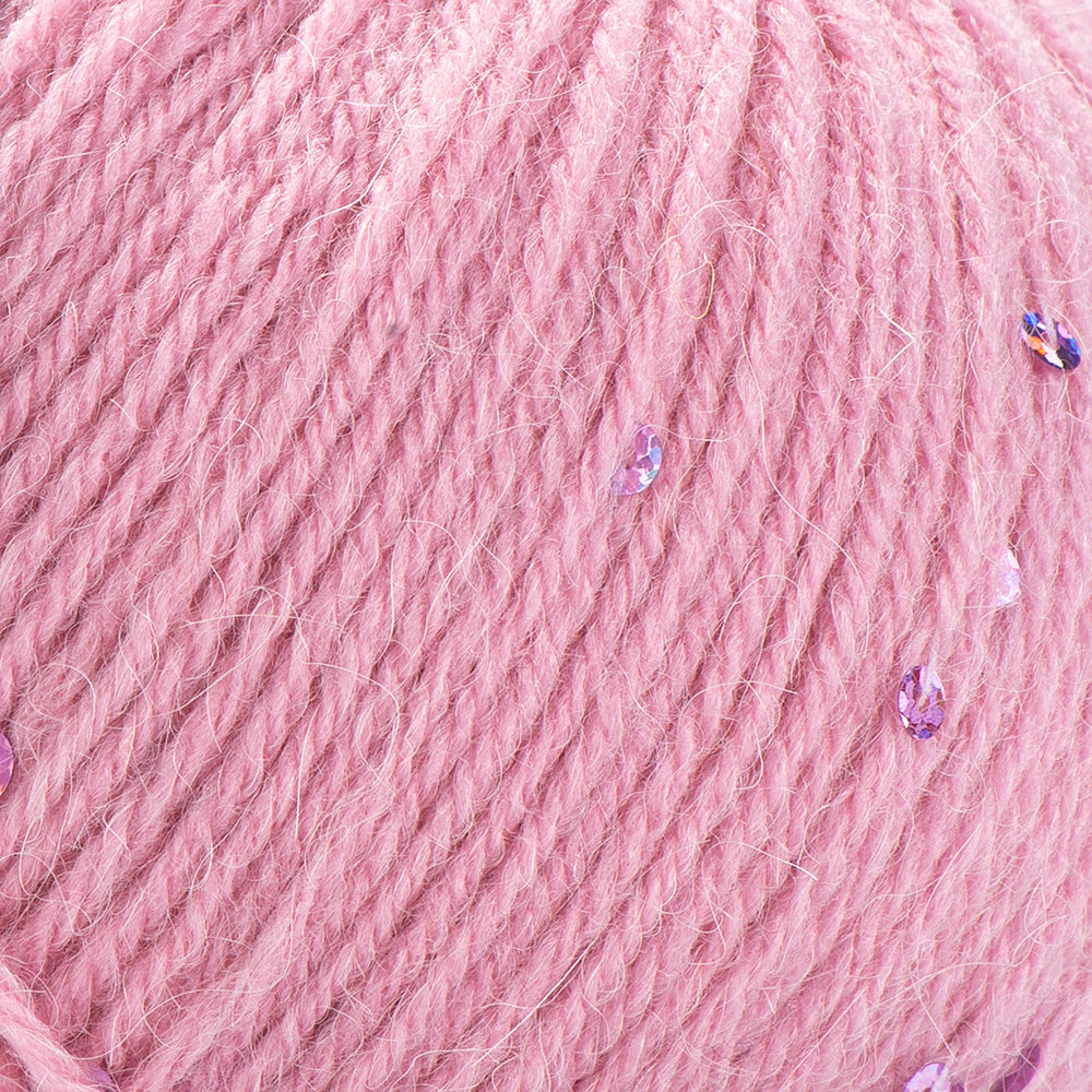 YarnArt Alpaca Gold Paillettes Hand Knitting Yarn , Pink - 9306