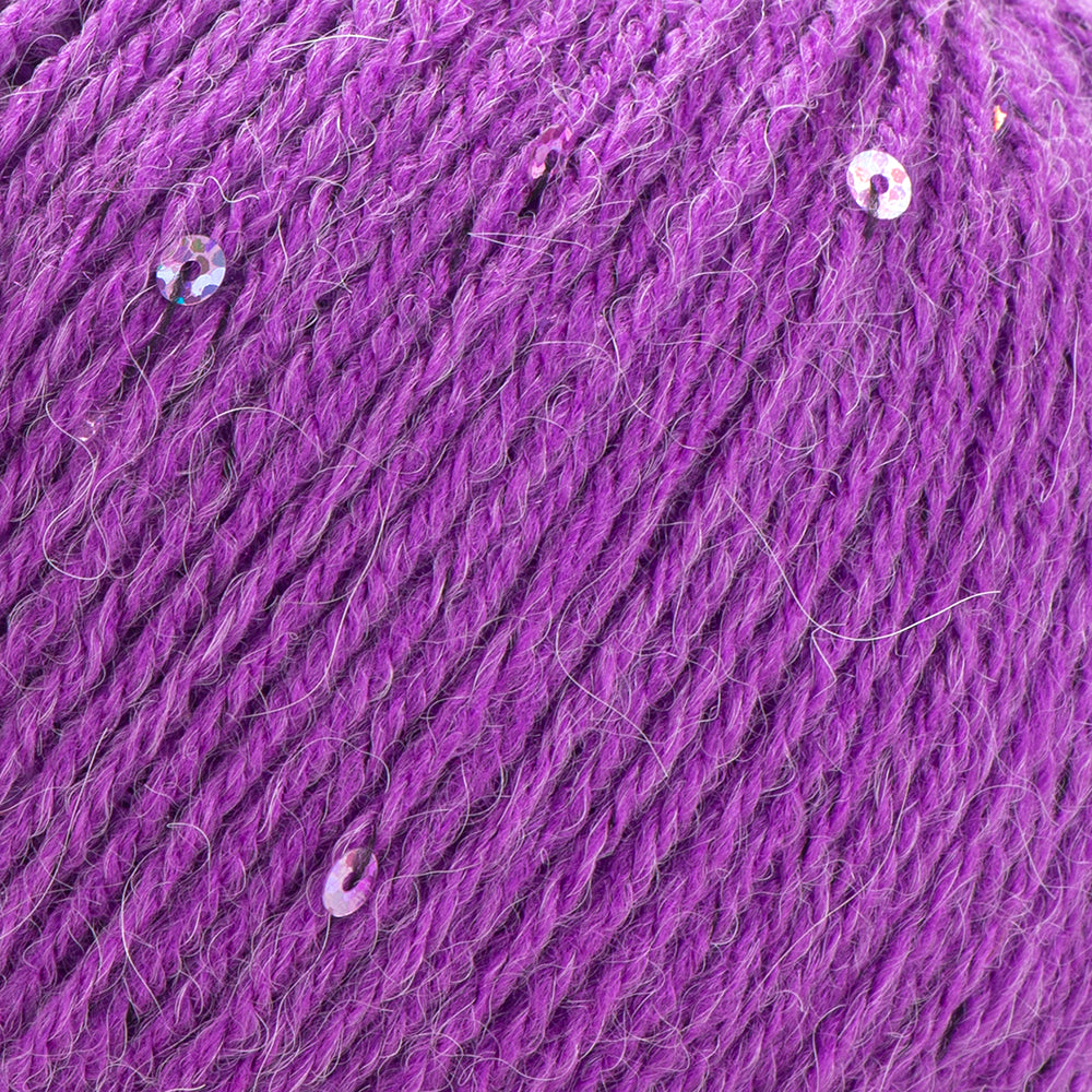 YarnArt Alpaca Gold Paillettes Hand Knitting Yarn , Purple - 9308