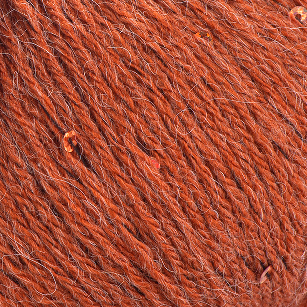 YarnArt Alpaca Gold Paillettes Hand Knitting Yarn , Cinnamon - 9312