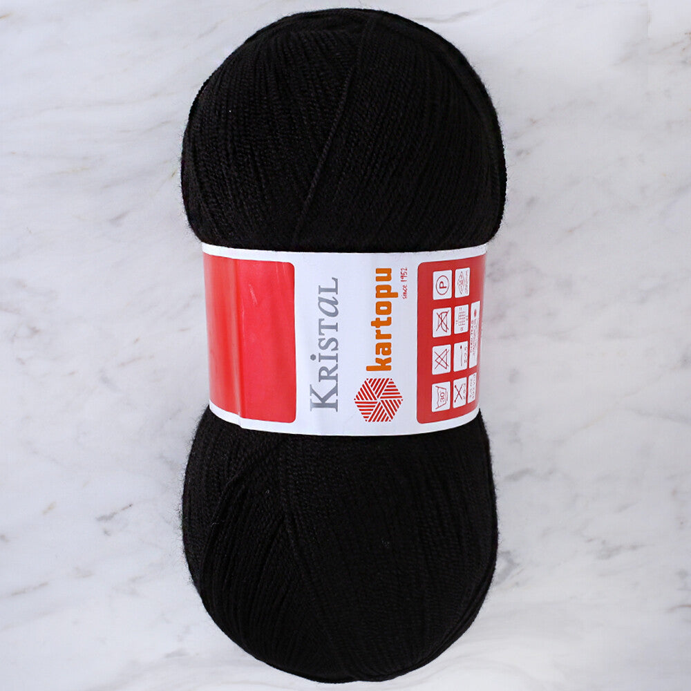 Kartopu Kristal Knitting Yarn, Black - K940