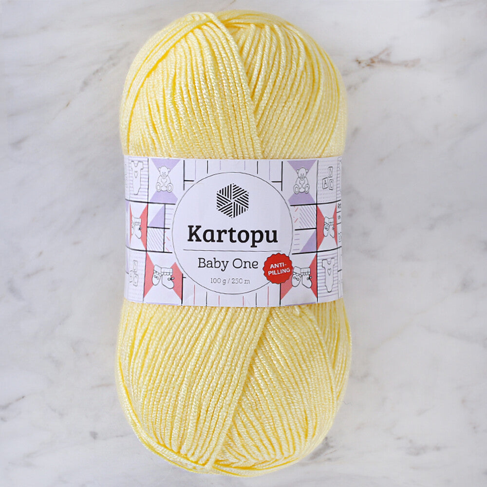 Kartopu Baby One Knitting Yarn, Baby Yellow - K331