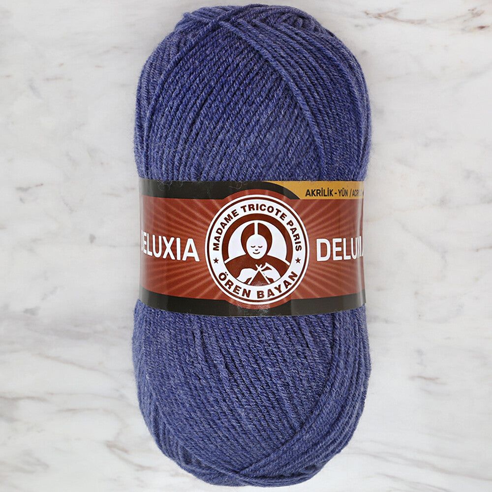 Madame Tricote Paris Deluxia Knitting Yarn, Blue - 138