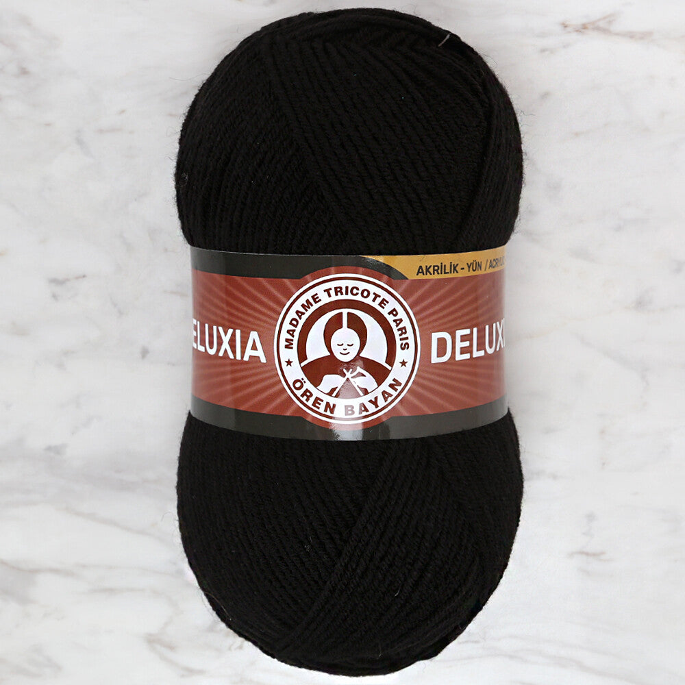 Madame Tricote Paris Deluxia Knitting Yarn, Black - 999