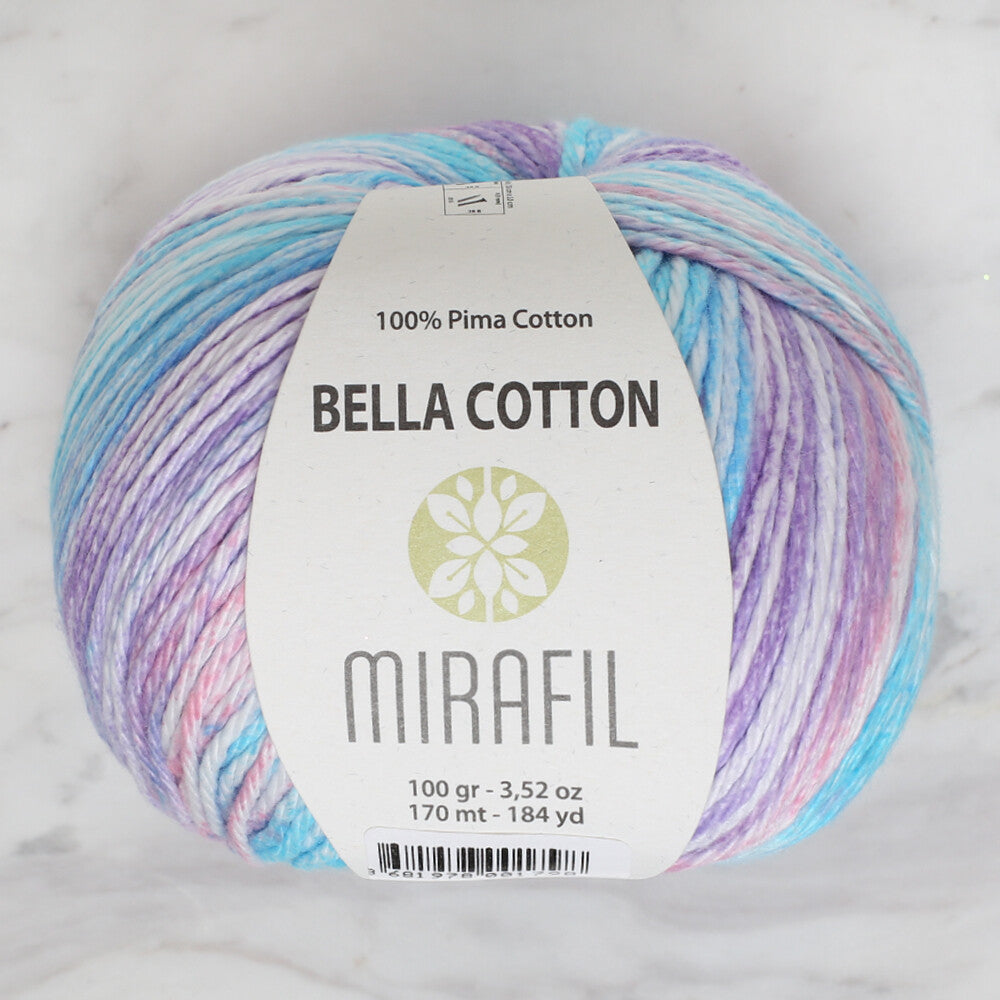 Mirafil Bella Cotton Turbo Yarn, Variegated - 526