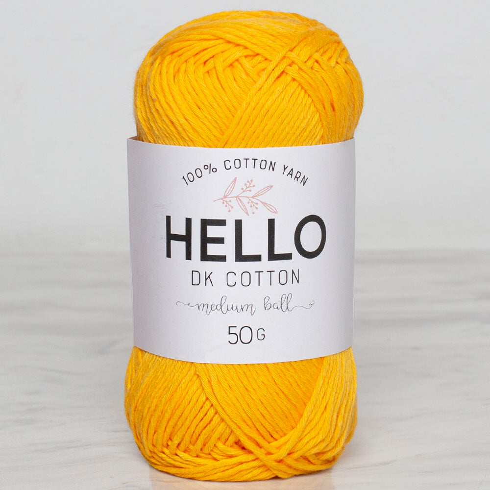 Hello Knitting Yarn, Dark Yellow - 120