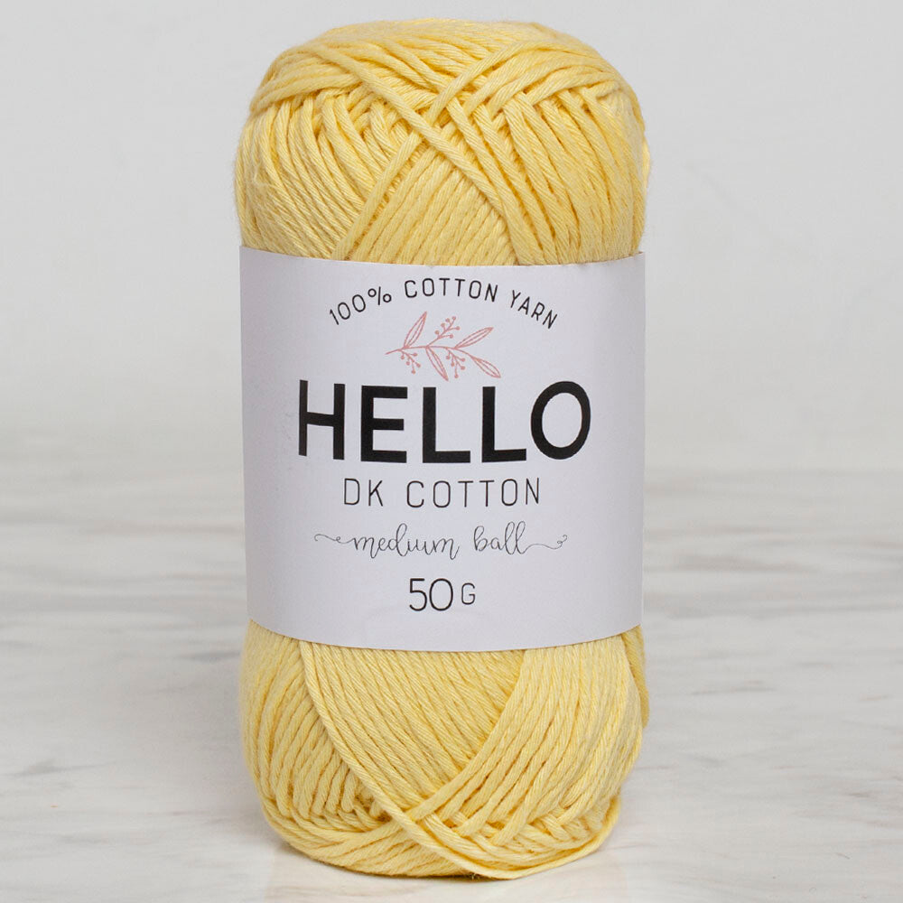 Hello Knitting Yarn, Yellow - 122