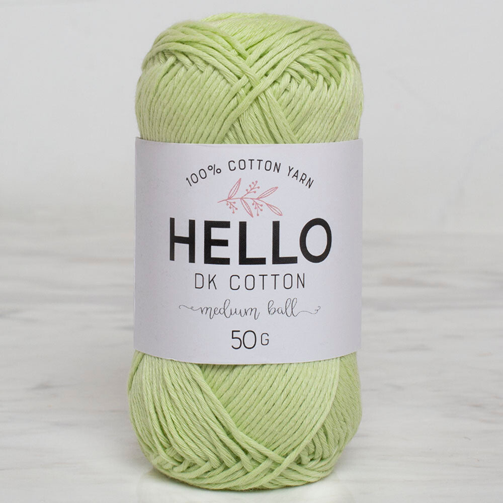 Hello Knitting Yarn, Light Green - 129
