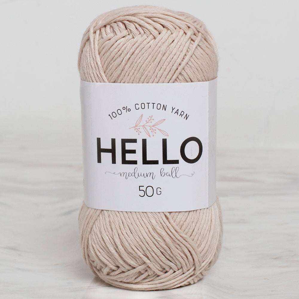 Hello Knitting Yarn, Light Beige - 157
