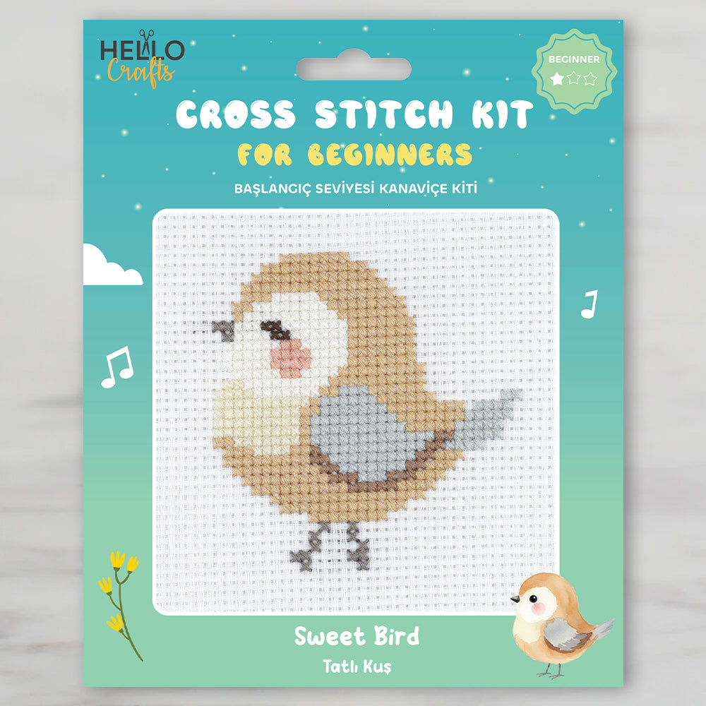Hello Crafts Cross Stitch Kit Cute Bird - HC553