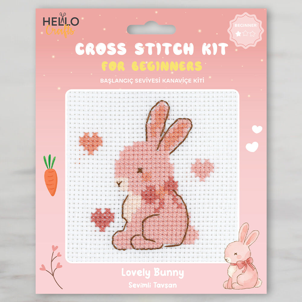 Hello Crafts Cross Stitch Kit Cute Rabbit - HC554