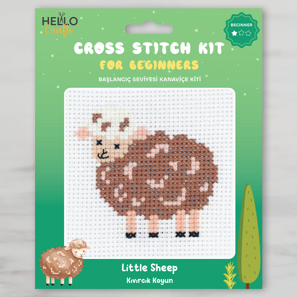 Hello Crafts Cross Stitch Kit Curly Sheep - HC555