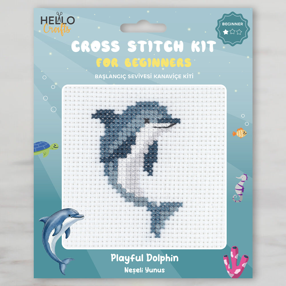 Hello Crafts Cross Stitch Kit Cheerful Dolphin - HC557