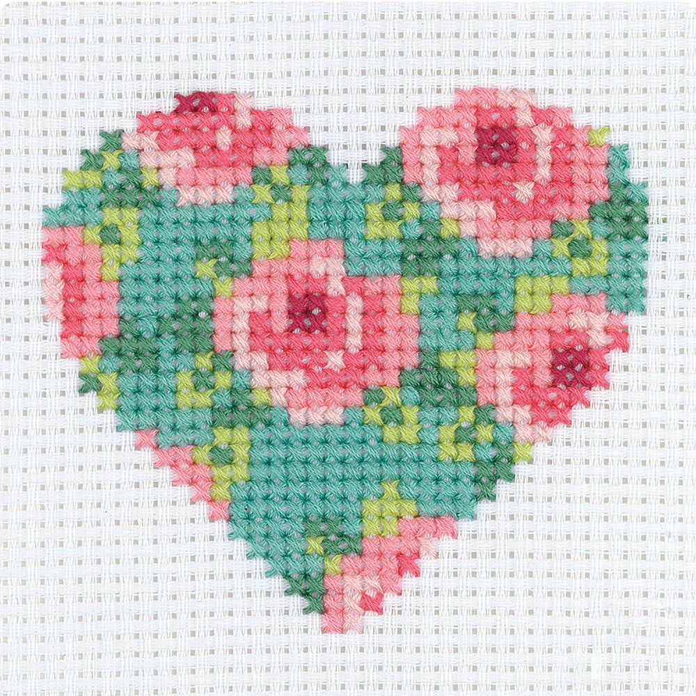 Hello Crafts Cross Stitch Kit Flower Heart - HC559