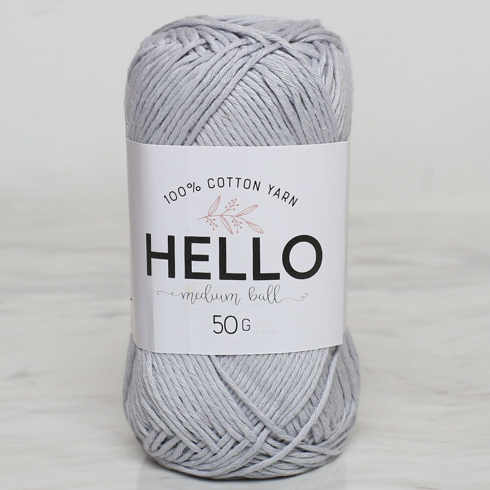 Hello Knitting Yarn, Light Grey - 175