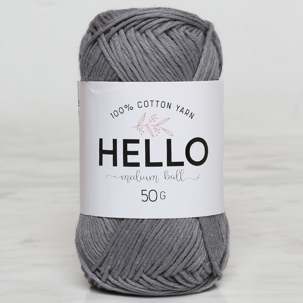 Hello Knitting Yarn, Grey - 176