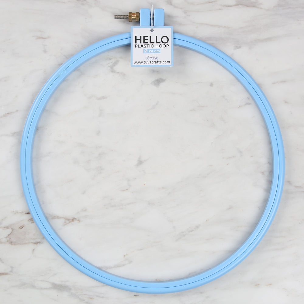 Hello Screw Plastic Hoop 24 cm Blue