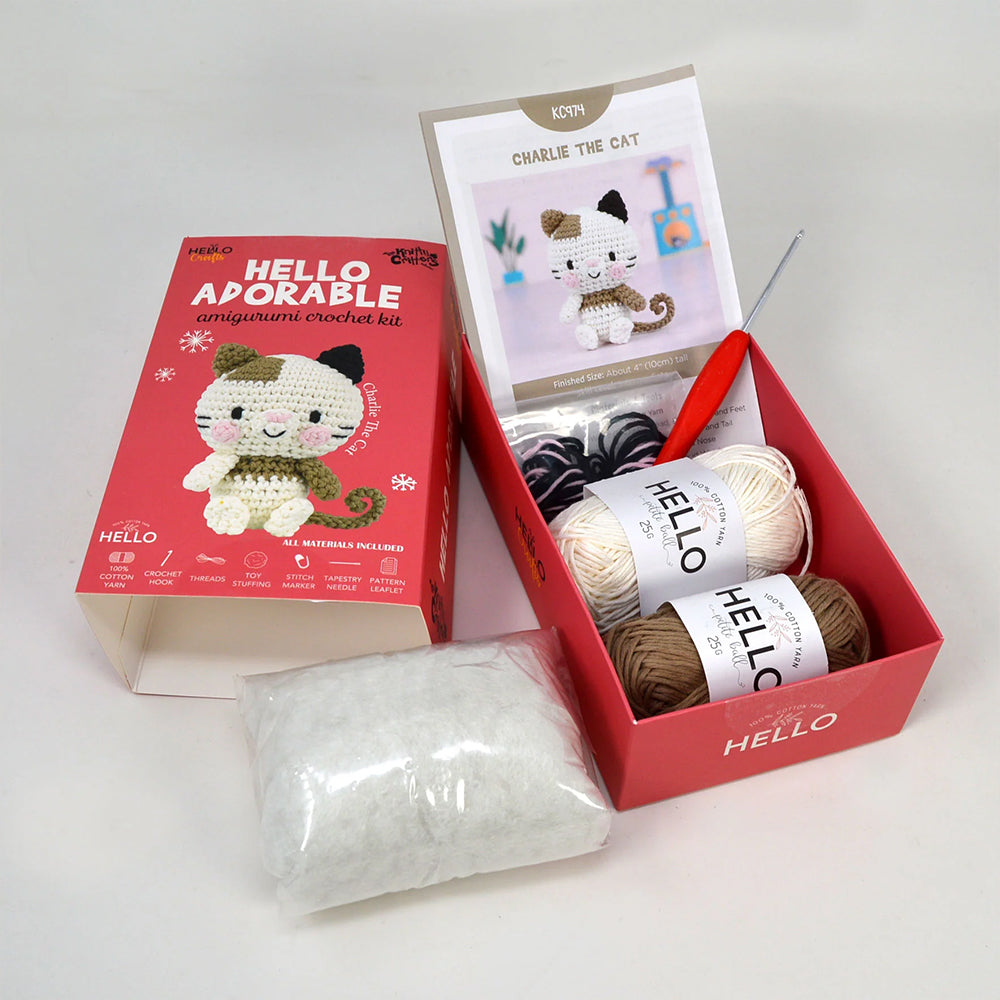 Hello Adorable Amigurumi Kit - Charlie The Cat - KC974