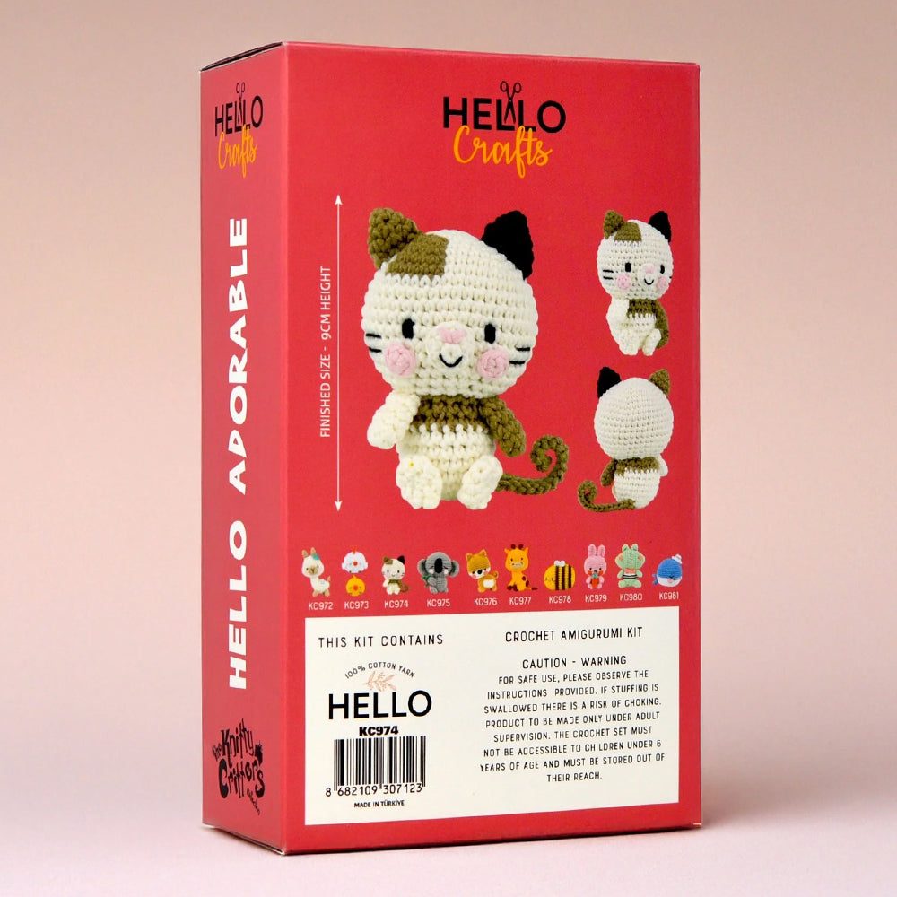 Hello Adorable Amigurumi Kit - Charlie The Cat - KC974