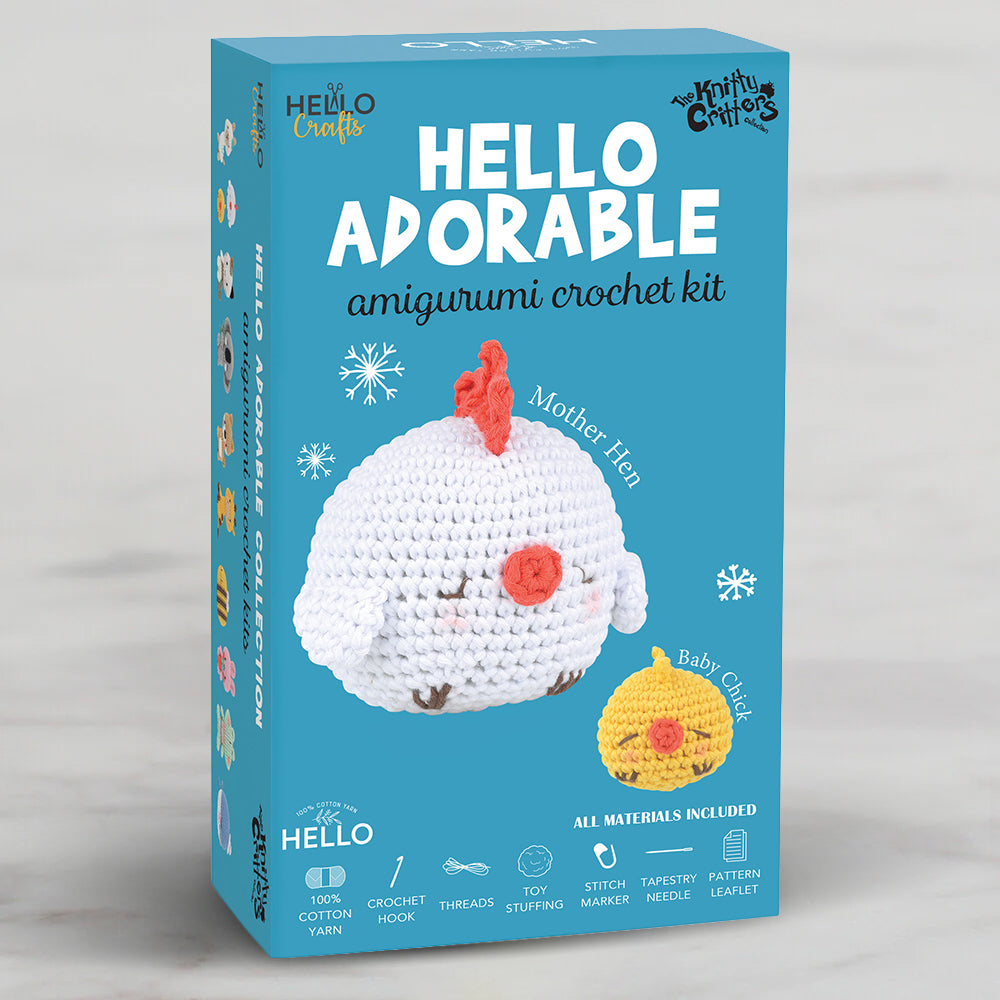 Hello Adorable Amigurumi Kit - Mother Hen & Baby Chick - KC973