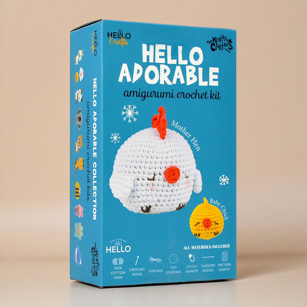 Hello Adorable Amigurumi Kit - Mother Hen & Baby Chick - KC973