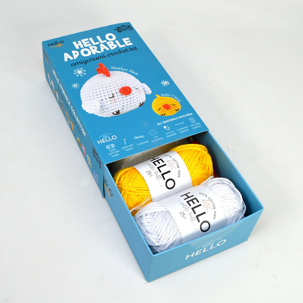 Hello Adorable Amigurumi Kit - Mother Hen & Baby Chick - KC973