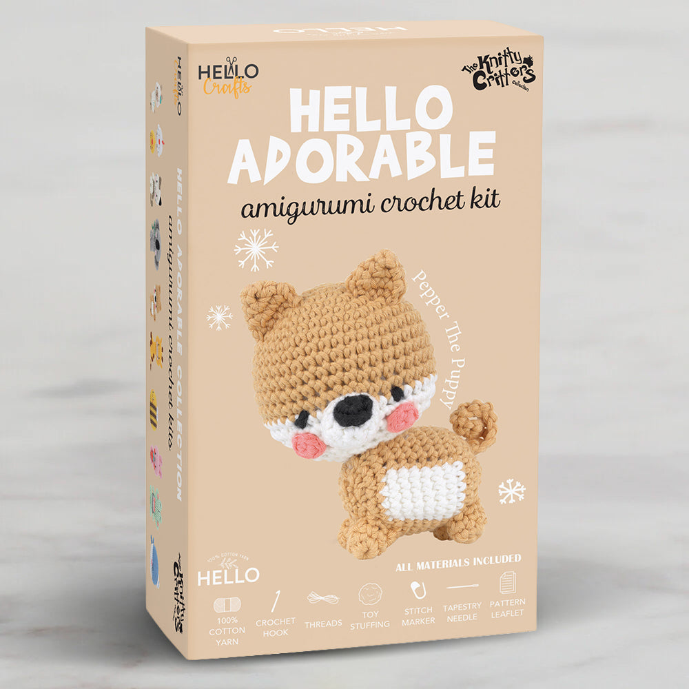 Hello Adorable Amigurumi Kit - Pepper The Puppy - KC976