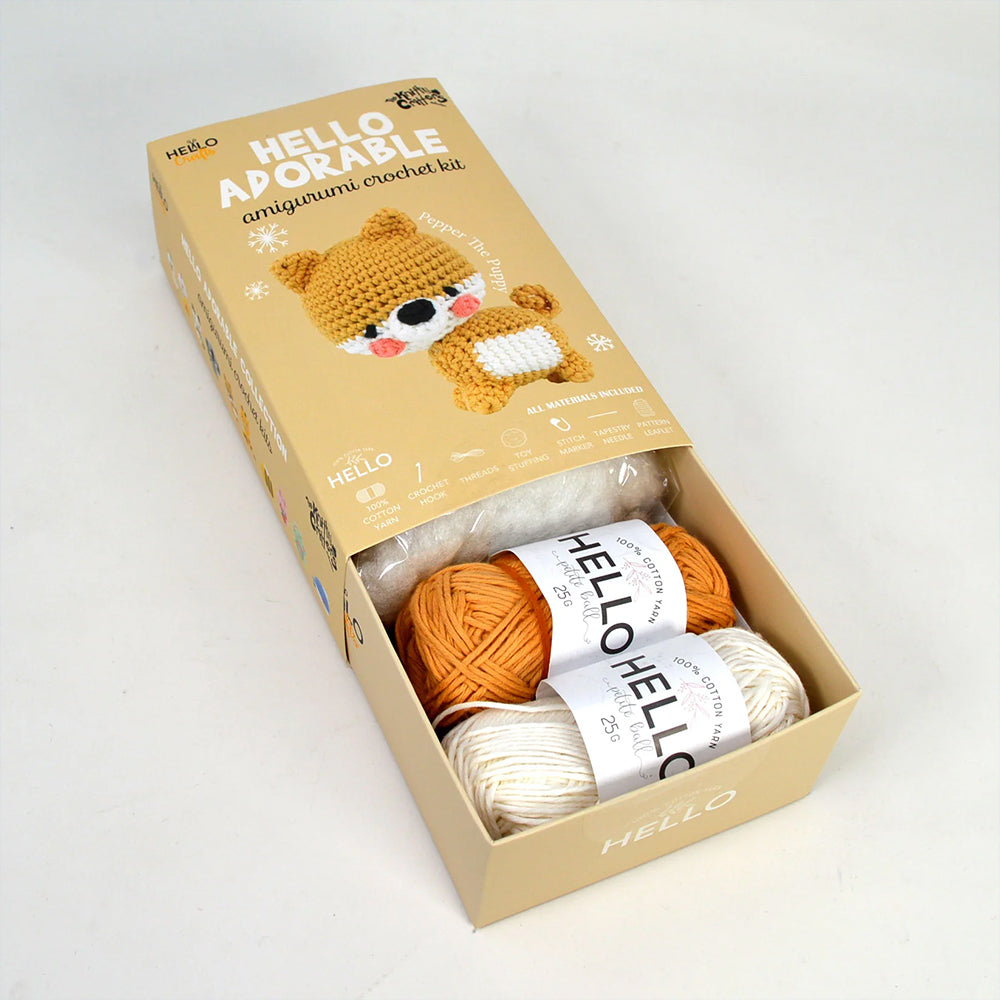 Hello Adorable Amigurumi Kit - Pepper The Puppy - KC976