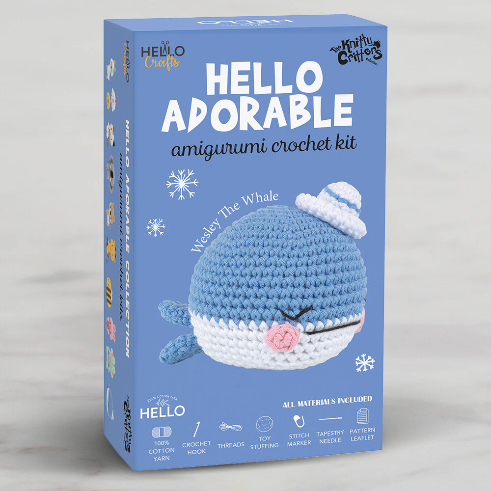 Hello Adorable Amigurumi Kit - Wesley The Whale - KC981