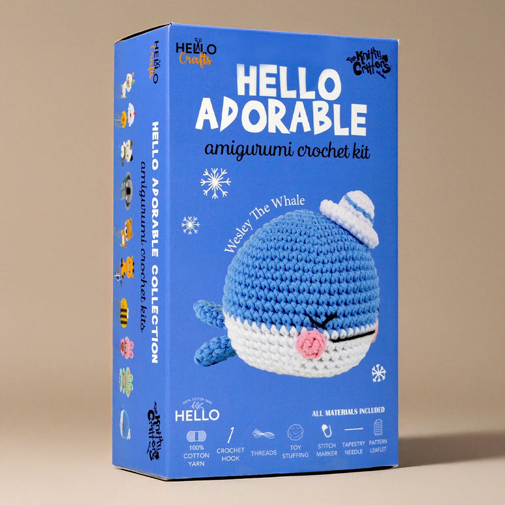 Hello Adorable Amigurumi Kit - Wesley The Whale - KC981