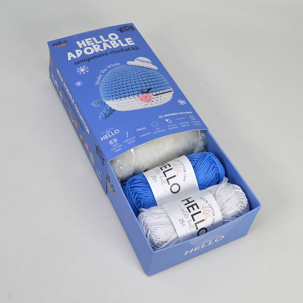 Hello Adorable Amigurumi Kit - Wesley The Whale - KC981