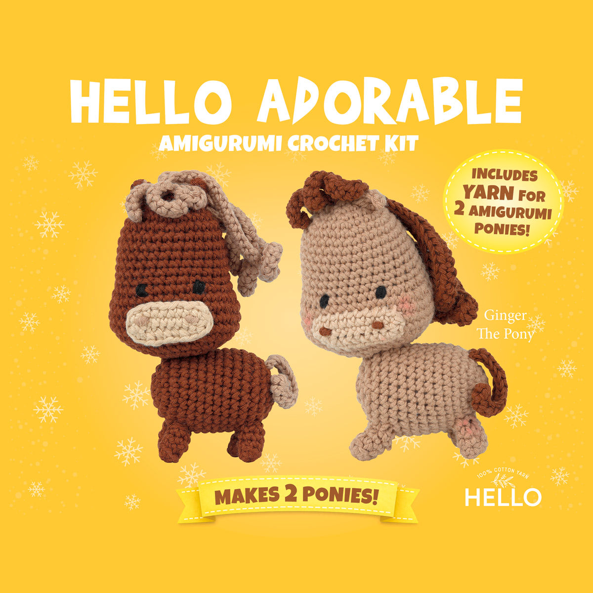Hello Adorable Amigurumi Kit - Ginger The Pony - HC885