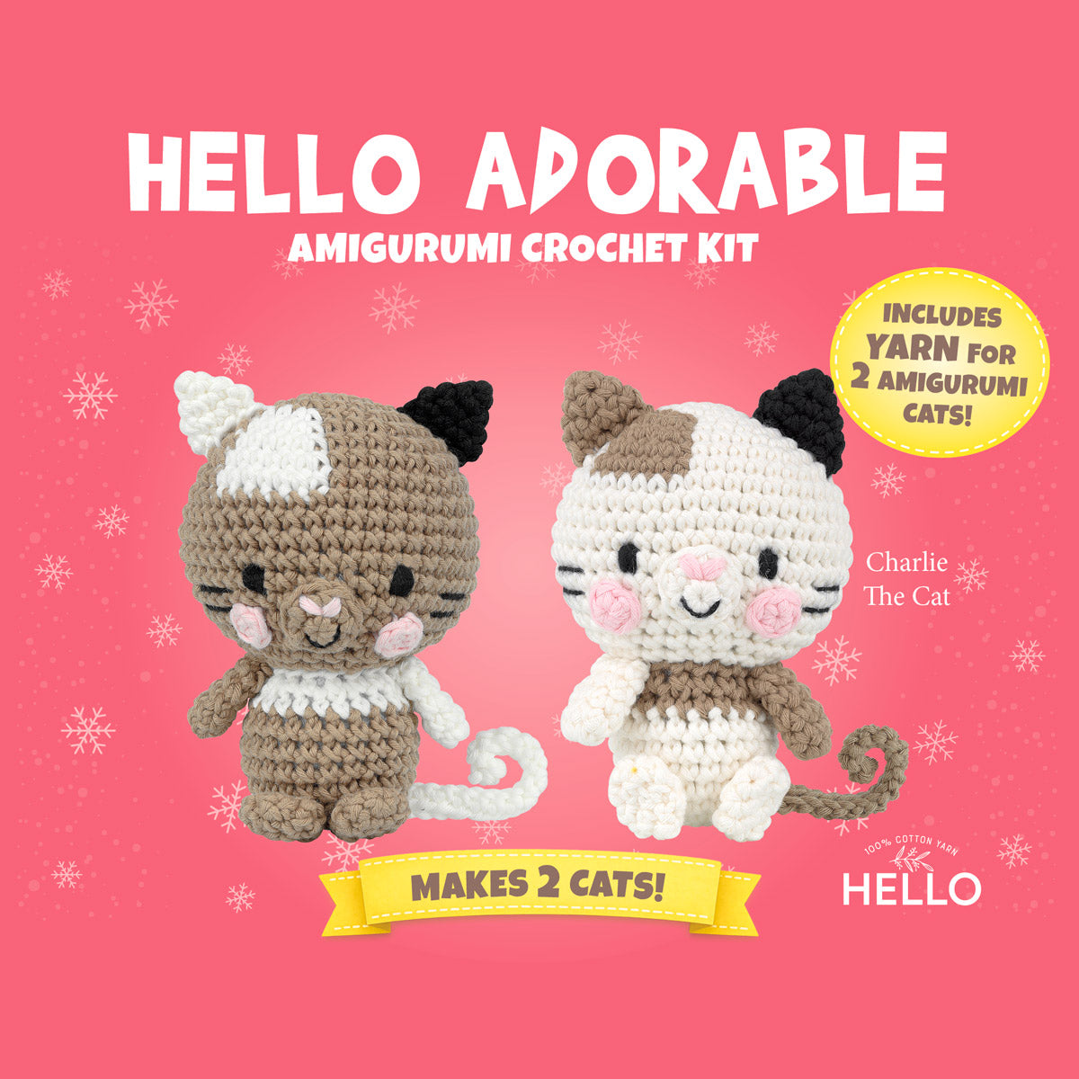 Hello Adorable Amigurumi Kit - Charlie The Cat - HC974