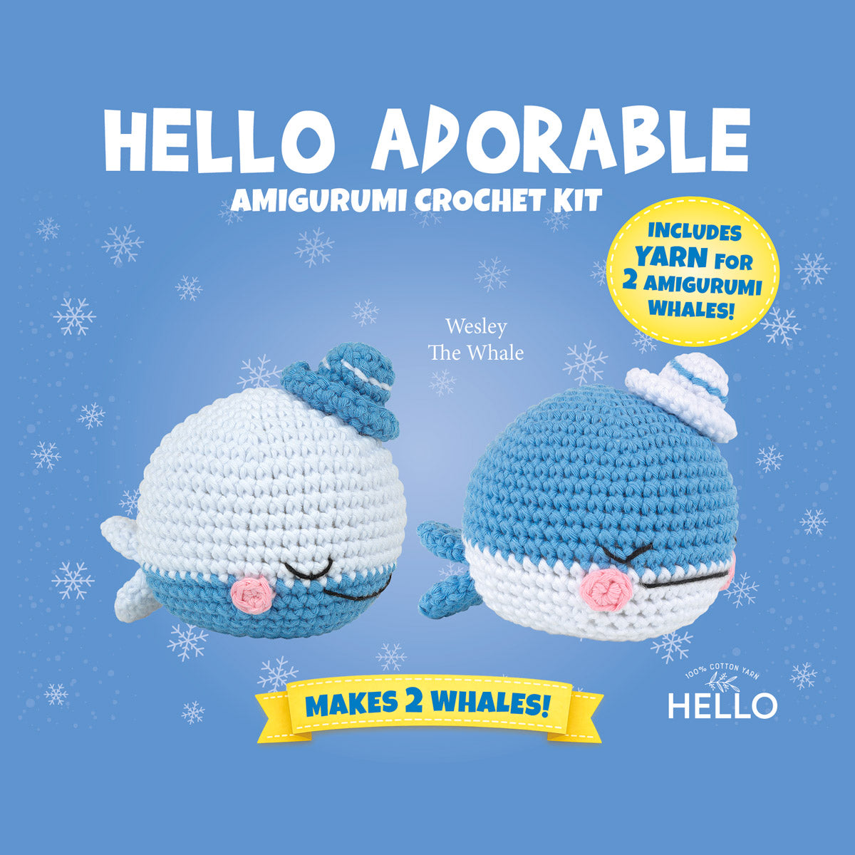 Hello Adorable Amigurumi Kit - Wesley The Whale - HC981