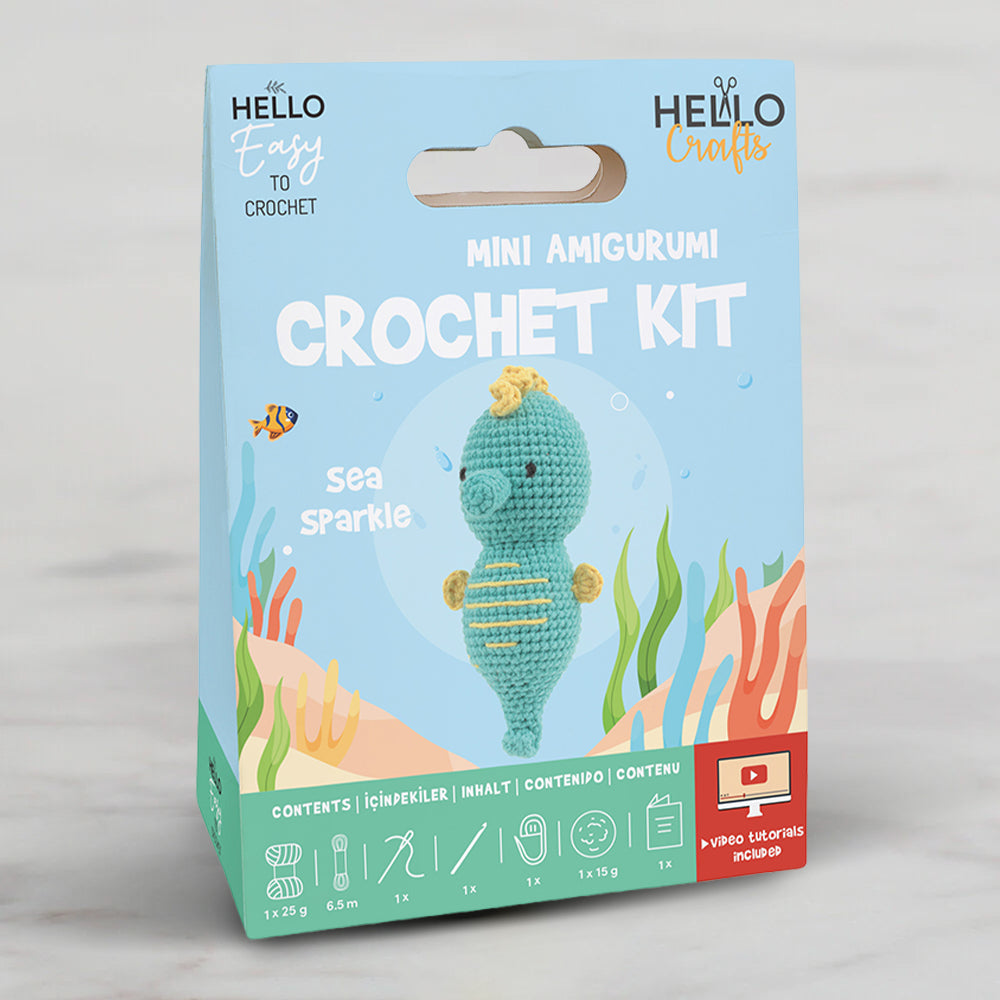 Hello Crafts Crochet Mini Amigurumi Kit - Sea Sparkle - HC101