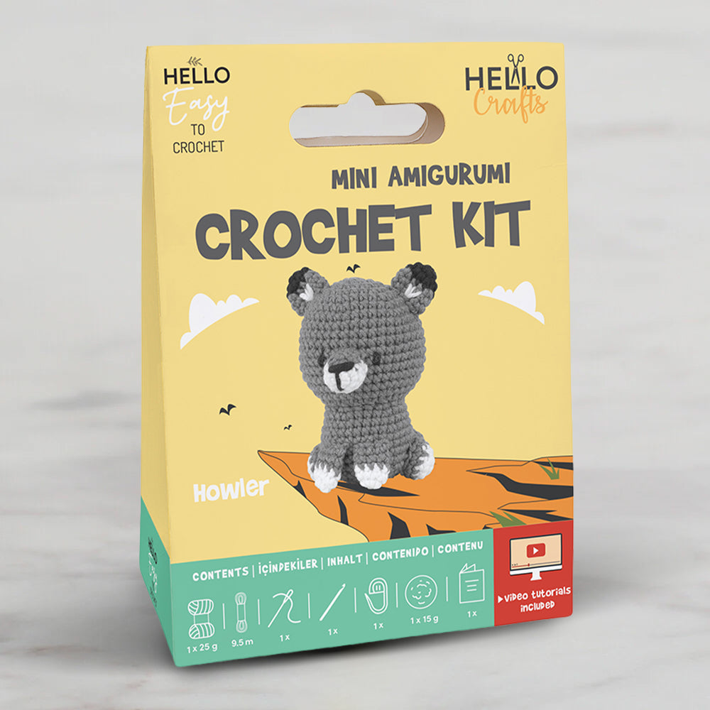 Hello Crafts Crochet Mini Amigurumi Kit - Howler - HC103