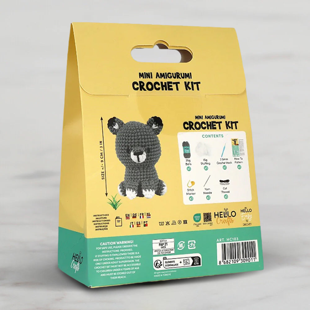 Hello Crafts Crochet Mini Amigurumi Kit - Howler - HC103