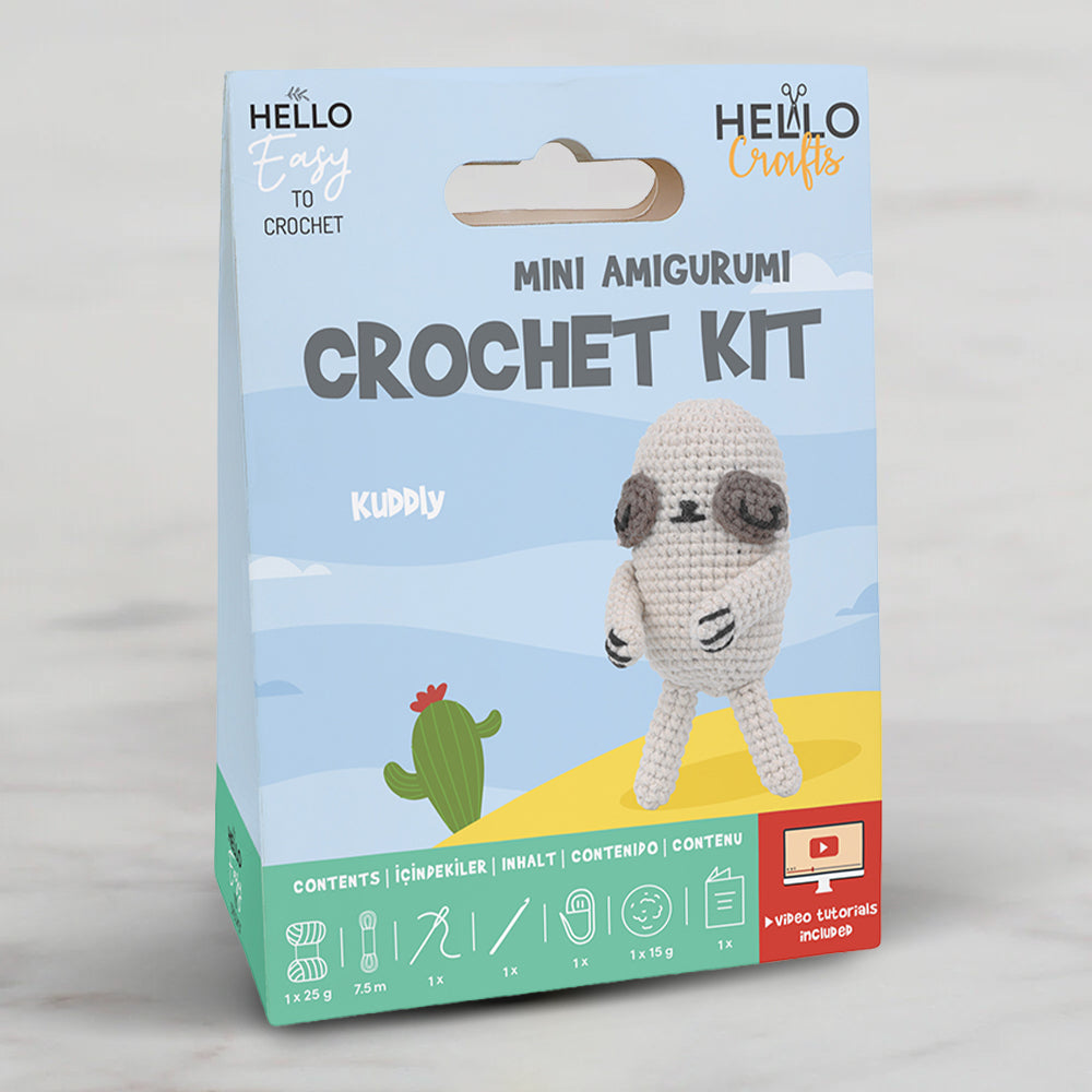 Hello Crafts Crochet Mini Amigurumi Kit - Kuddly - HC125