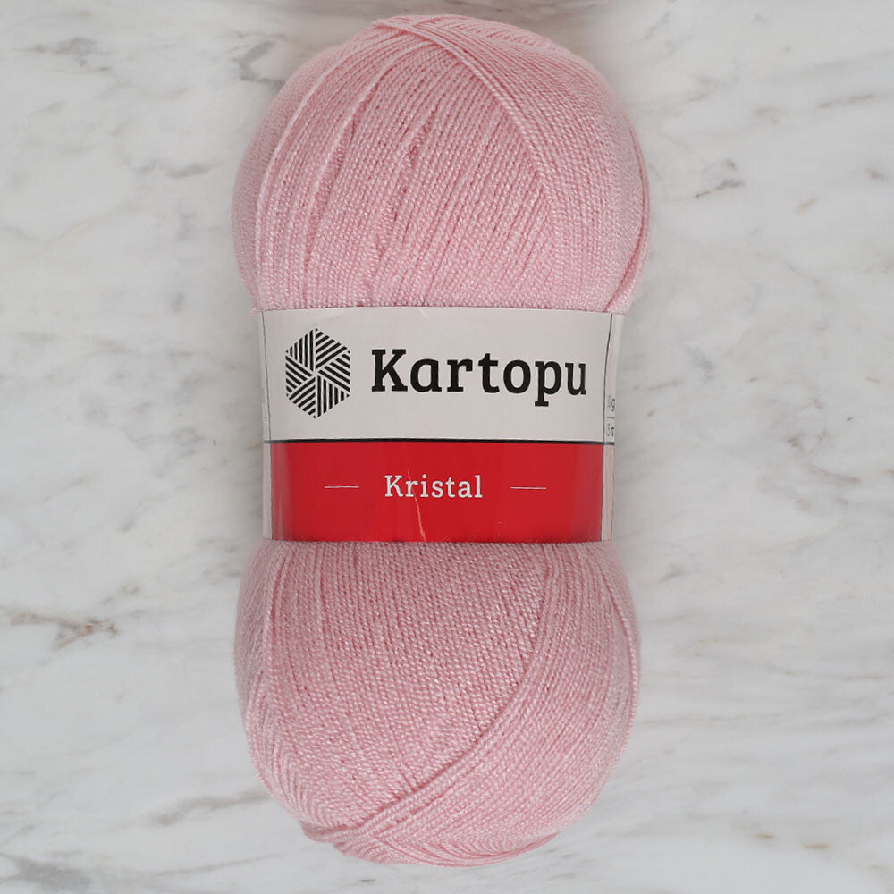 Kartopu Kristal Knitting Yarn, Powder Pink - K220