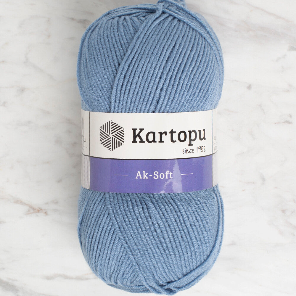 Kartopu Ak-soft Yarn, Blue - K644