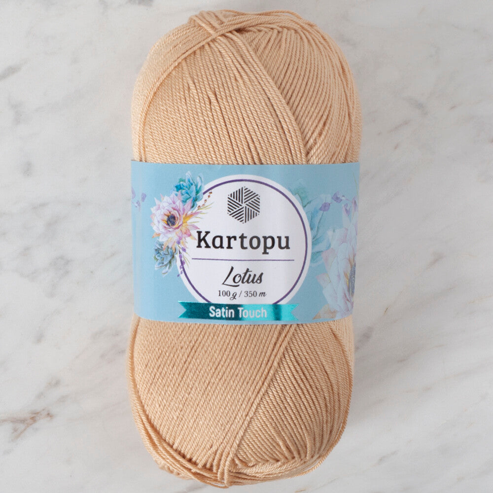 Kartopu Lotus Knitting Yarn, Beige - K837