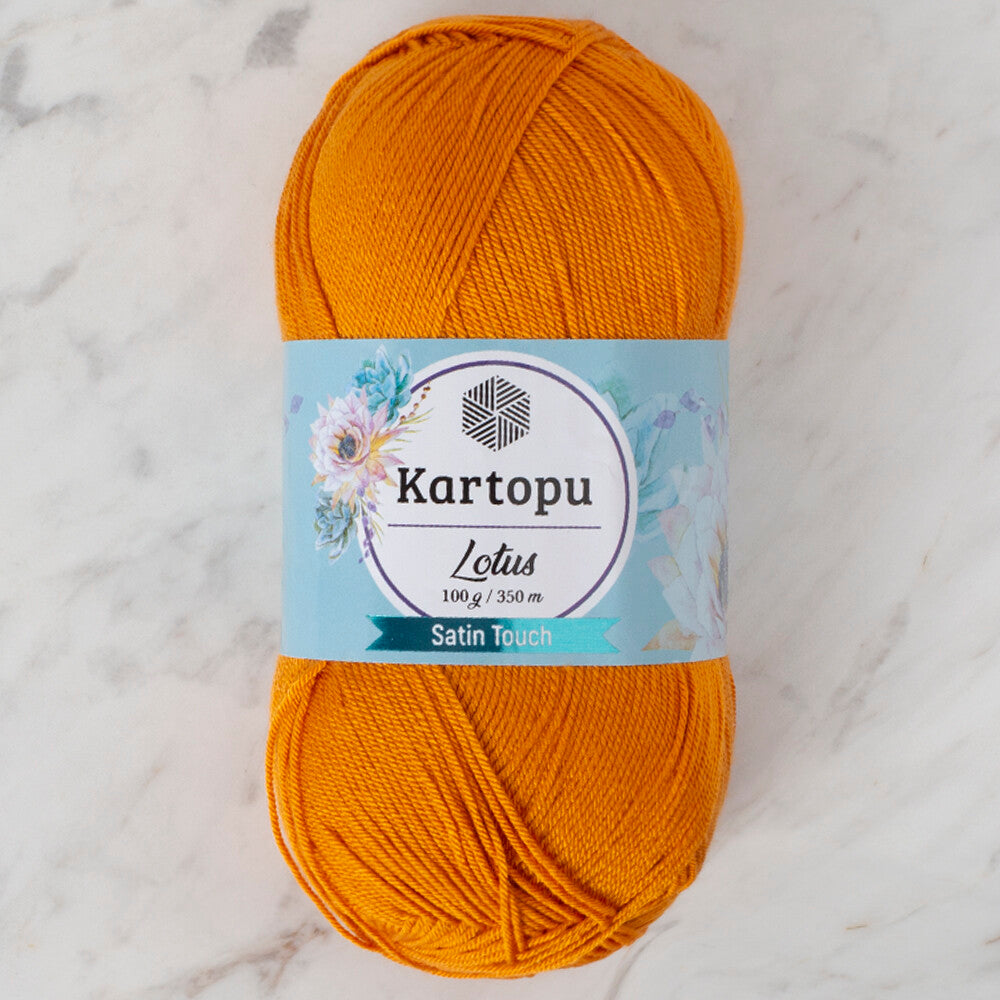 Kartopu Lotus Knitting Yarn, Mustard - K302