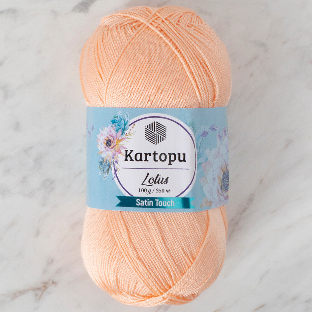 Kartopu Lotus Knitting Yarn, Pinkish Orange - K277