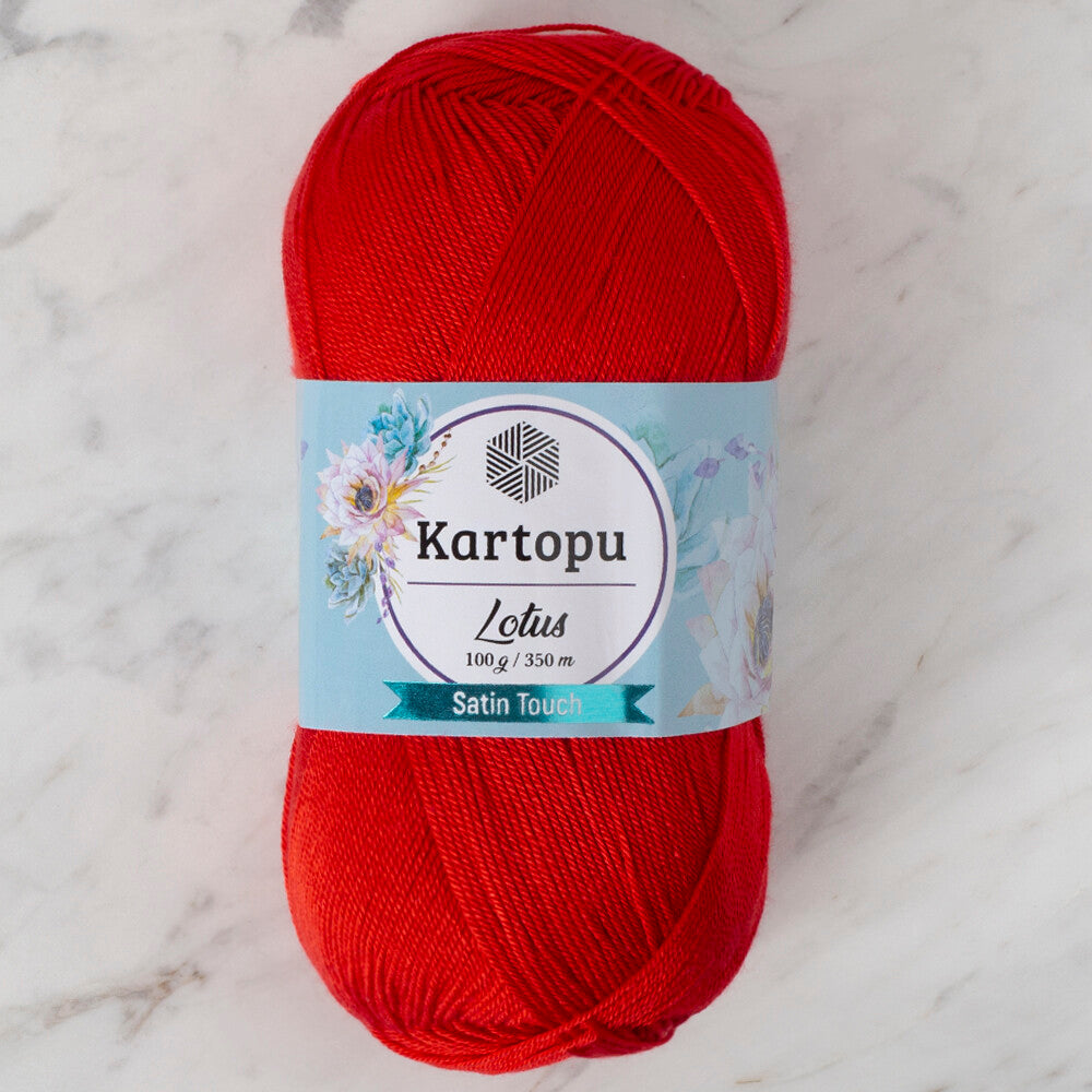 Kartopu Lotus Knitting Yarn, Red - K165
