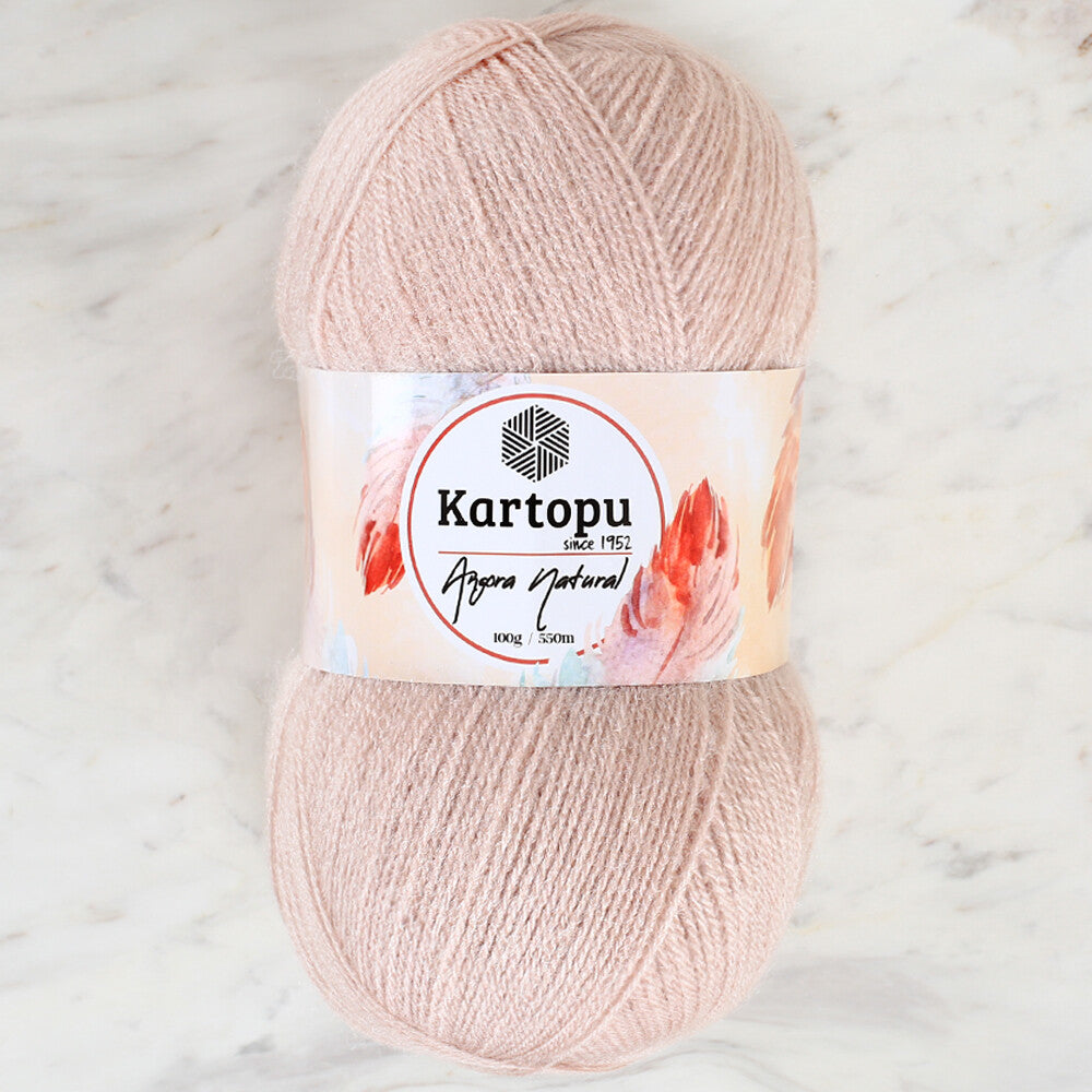 Kartopu Angora Natural Knitting Yarn,Salmon - K762
